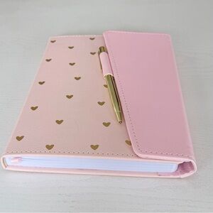 Eccolo Pink and Gold Heart Journal with Pen